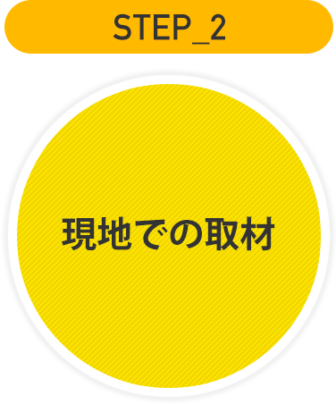 STEP2 現地での取材